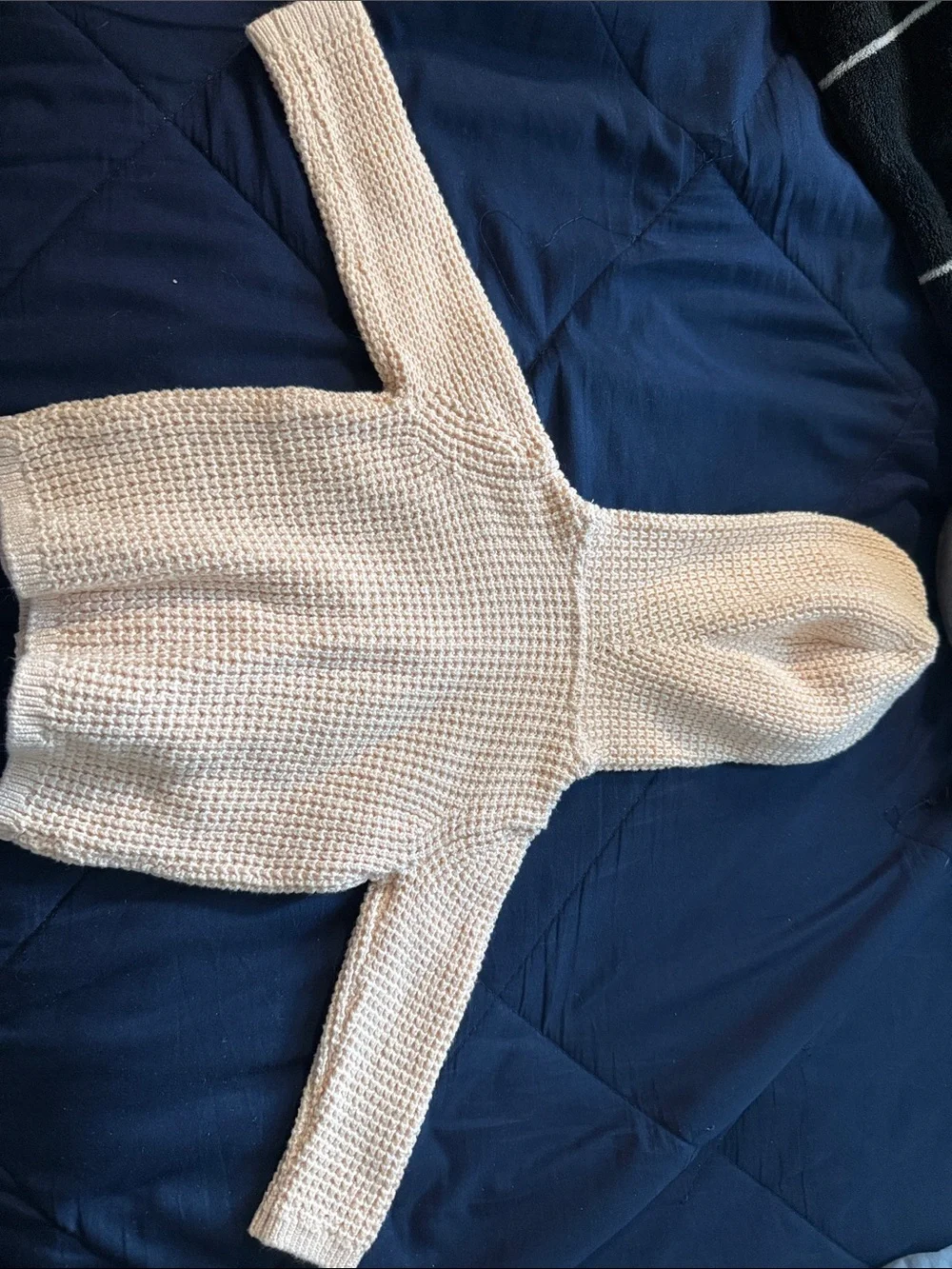Carter's Peach Knit Hooded Button Sweater